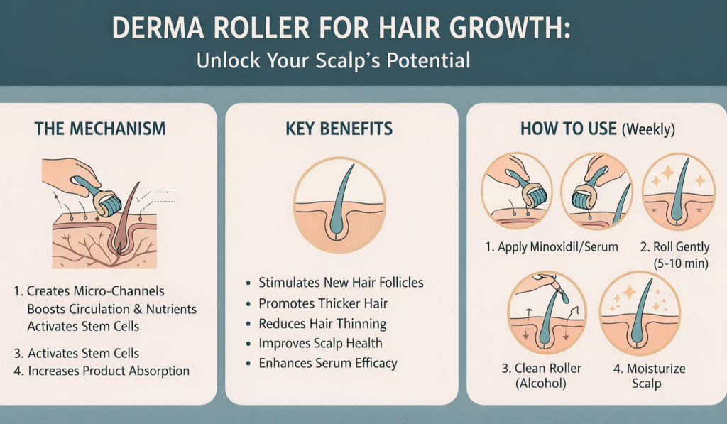 Derma Roller for Hair Growth