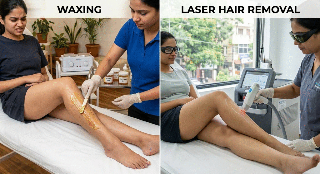 Waxing vs Laser Hair Removal